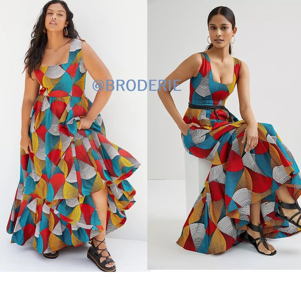 Anthropologie SIKA Geometric Maxi Dress